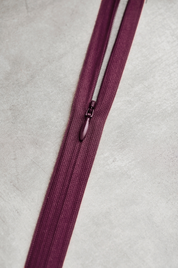 Usynlig Glidelås 60 cm - Cherry