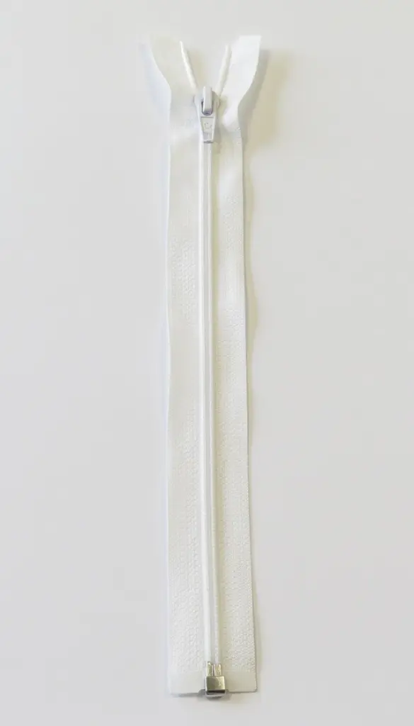 Delbart Spiral Glidelås 6mm - Hvit (60 cm)