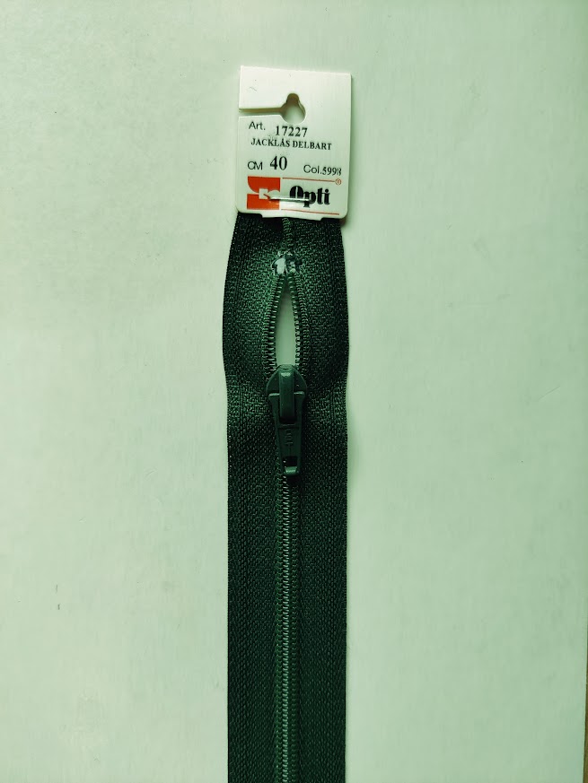 Delbart Spiral Glidelås 6mm - Grønn (60 cm)