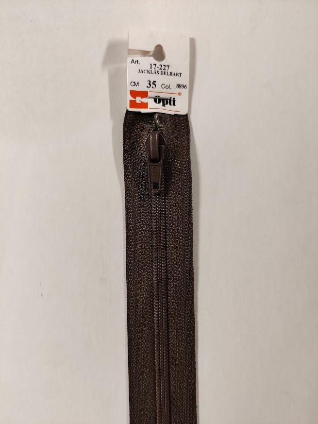 Delbart Spiral Glidelås 6mm - Brun (60 cm)