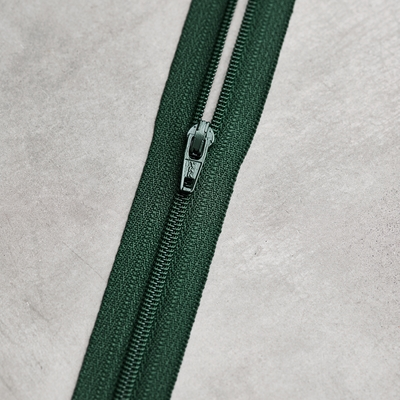 Spiral Glidelås 4mm (ikke delbar) - Grønn (12 cm)