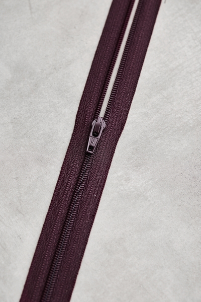 Spiral Glidelås 4mm (ikke delbar) - Maroon 
