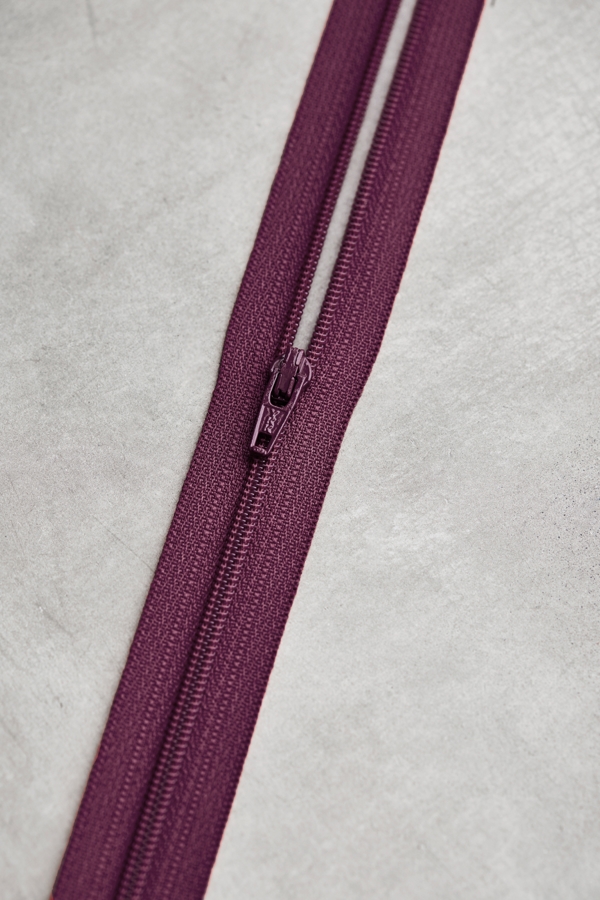 Spiral Glidelås 4mm (ikke delbar) - Cherry