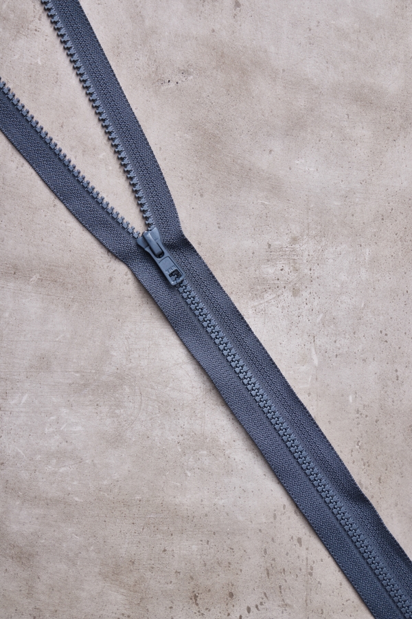 Kraftig Glidelås Delbart - Grå/ Calm Grey (60 cm)