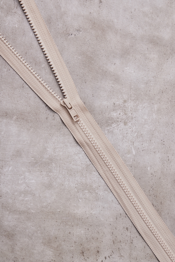 Kraftig Glidelås Delbart - Dune (Beige) (60 cm)