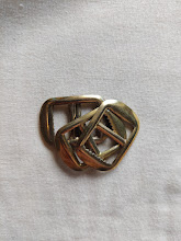 Oval Spenne messingfarget 15mm 