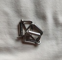 Belte Spenne - Sølvfarget Metall 16mm