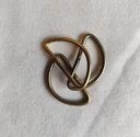 D-ring - Messingfarget Metall