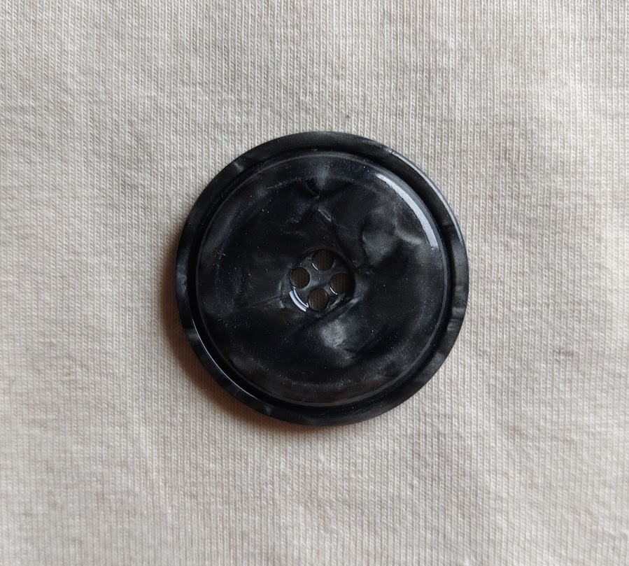 [1068] Knapp - Marmorert Mørk Grå 32mm