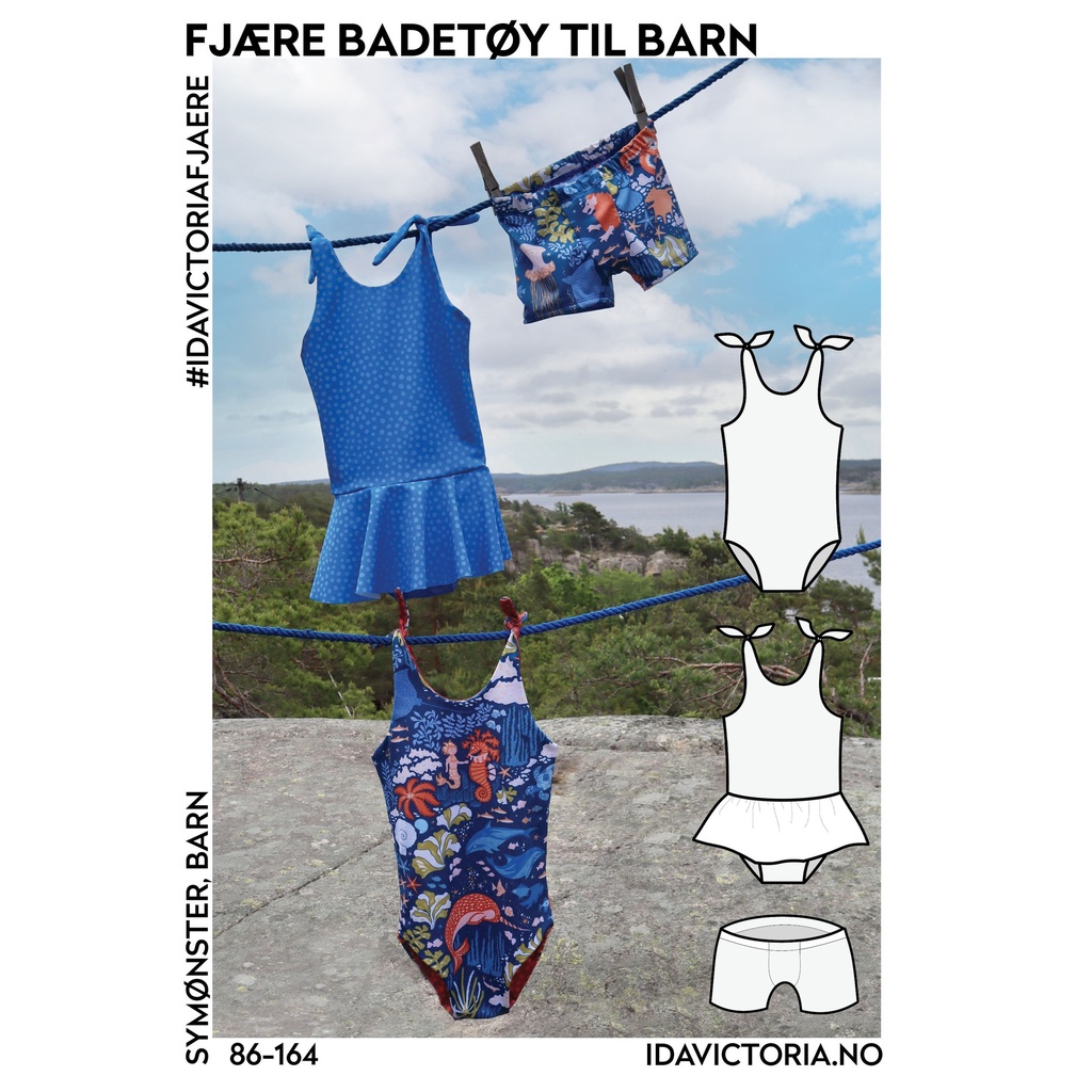 Fjære Badetøy Barn- Symønster