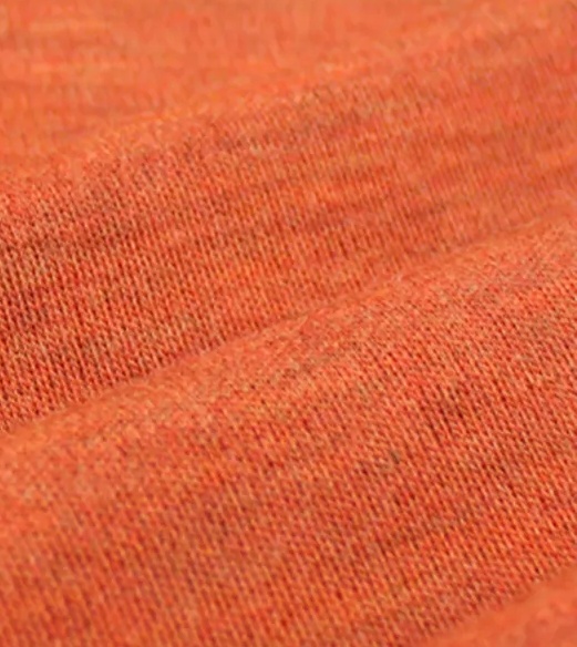 Stoffbit 0,4m - Merinoull, Melert Rust Oransje 