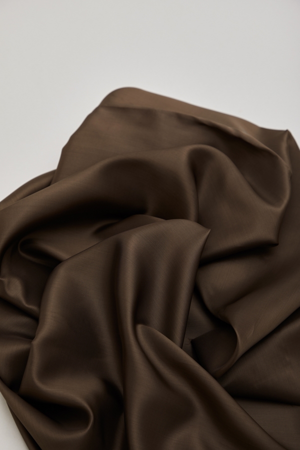 Stoffbit 0,9m - Viskose fôr - Dark Brown 