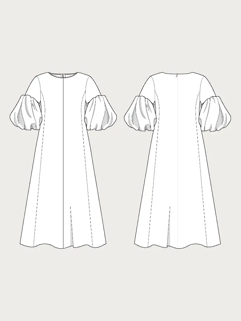 Balloon Sleeve Dress - Symønster 