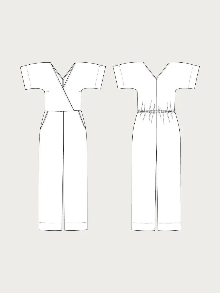 Wide-Leg Jumpsuit - Symønster 