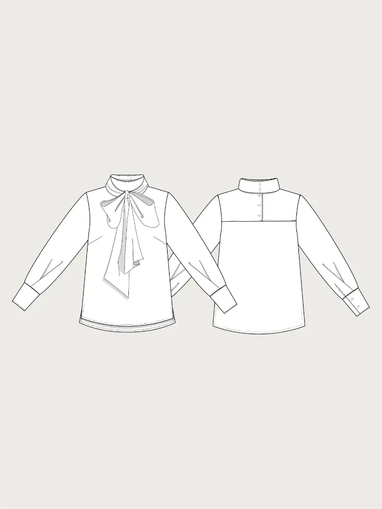 Tie Bow Blouse - Symønster 