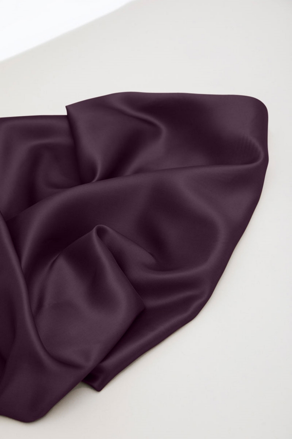 Stoffbit 0,4m - Viskose fôr twill - Aubergine