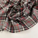 Ullstoff Tartan - Grå Rød