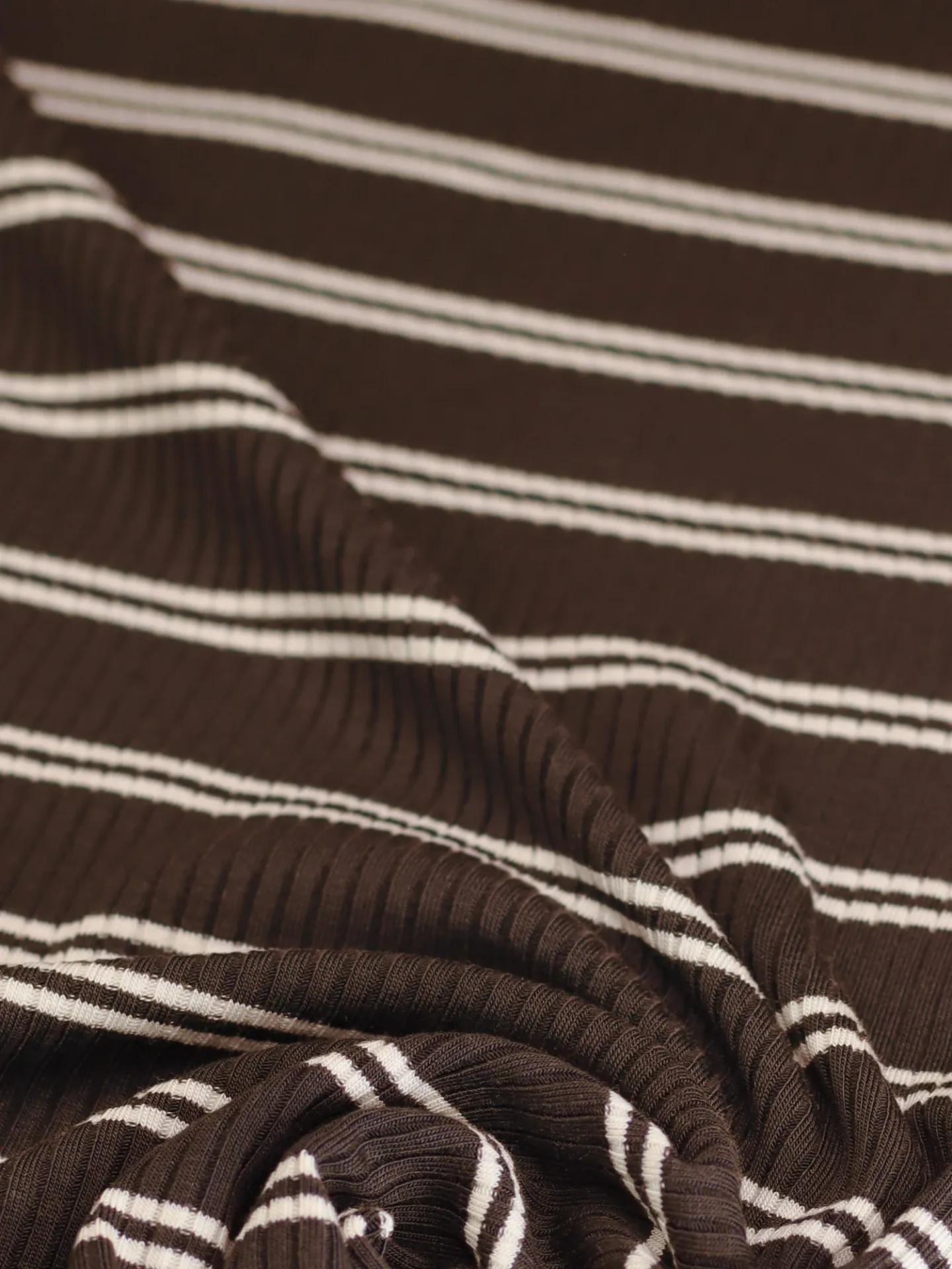 Derby Stripe Jersey - Dark Mocha
