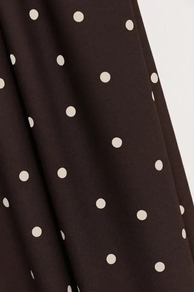 Viskose Crepe Jolly Dots - Umber