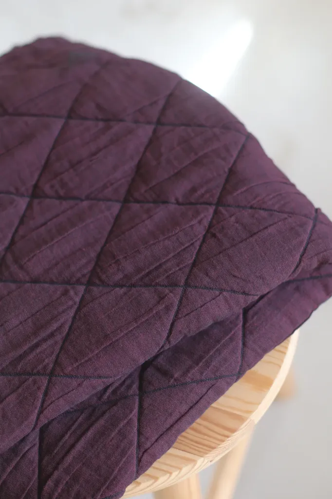 Karla Quilt - Mulberry/Black