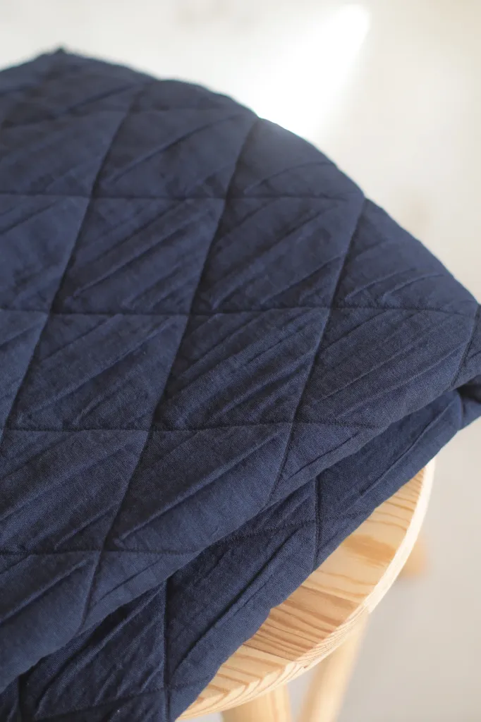 Karla Quilt - Blue/ Black Melange