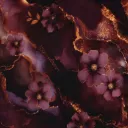Punto - Digital Flowers Aubergine