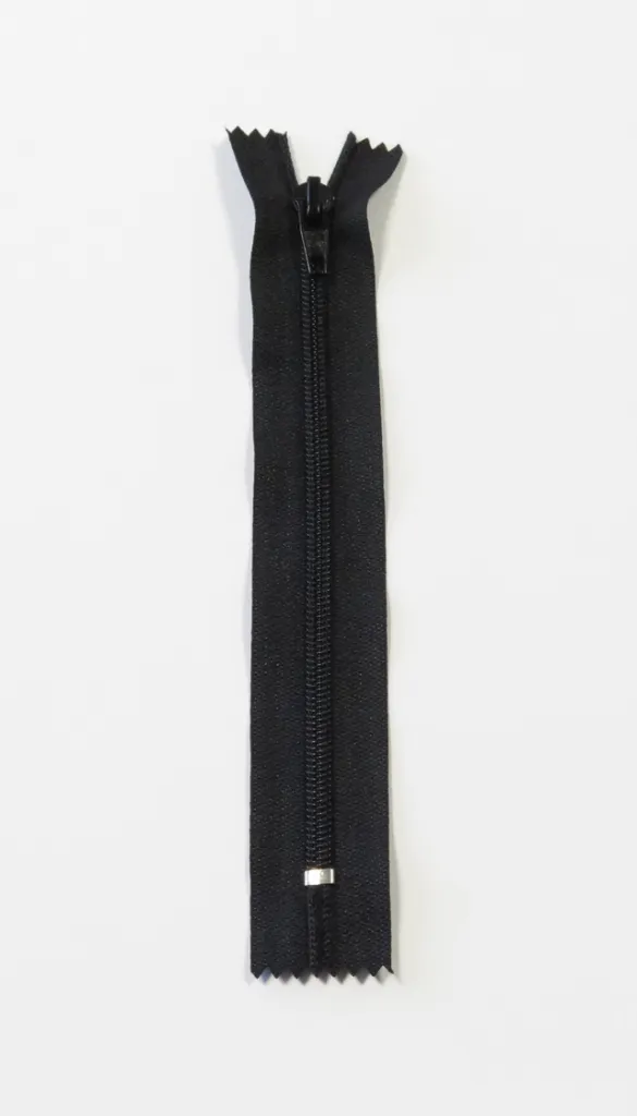 [4283-20-0732] Ikke Delbart Spiral Glidelås 6mm - Svart (20 cm)