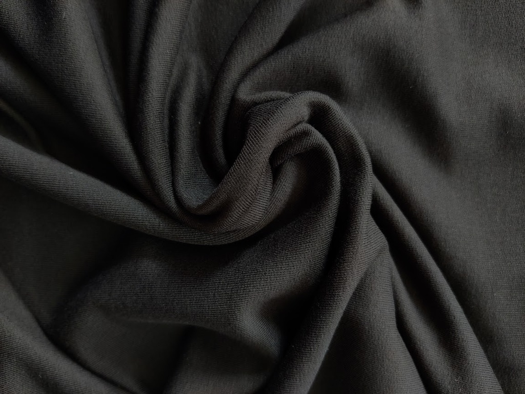 Stoffbit 0,4 m - TENCEL Lyocell French Terry Svart