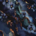 Punto - Digital Flowers Blue