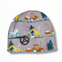 Lue med fleecefôr og refleks, Traktor og Gravemaskin