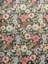 Poplin Vintage Blomster Khaki