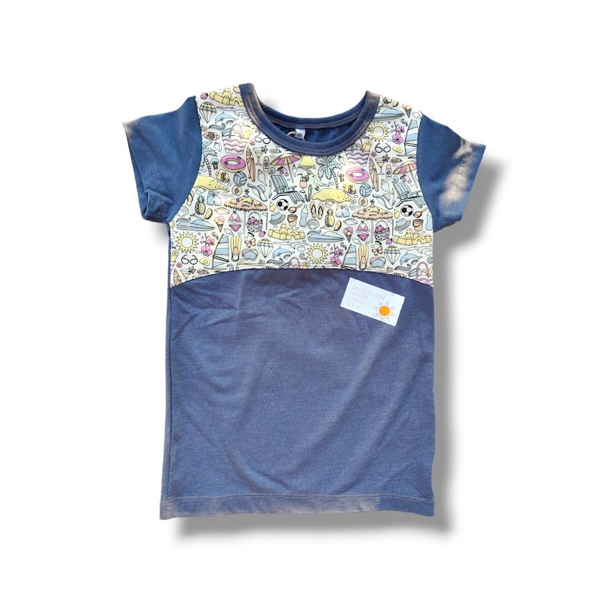 T-skjorte - Strandliv Blå (skifter farge i solen)
