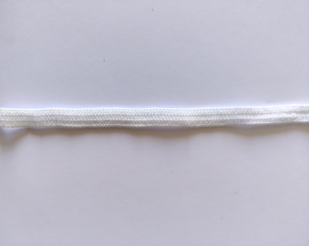 Linning-strikk 5 mm, Hvit