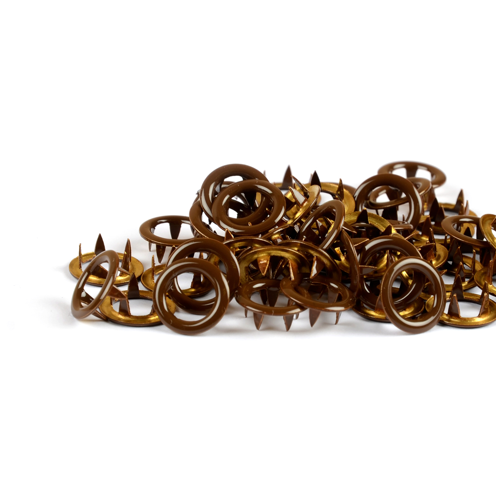 [506200] Trykknapper Ring Dark Brown
