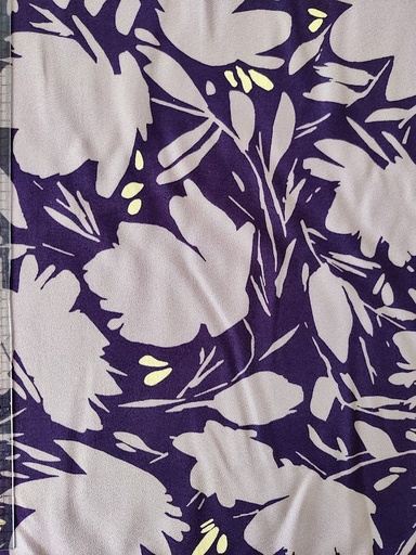 Viskose Crepe Floral Shade Lilac