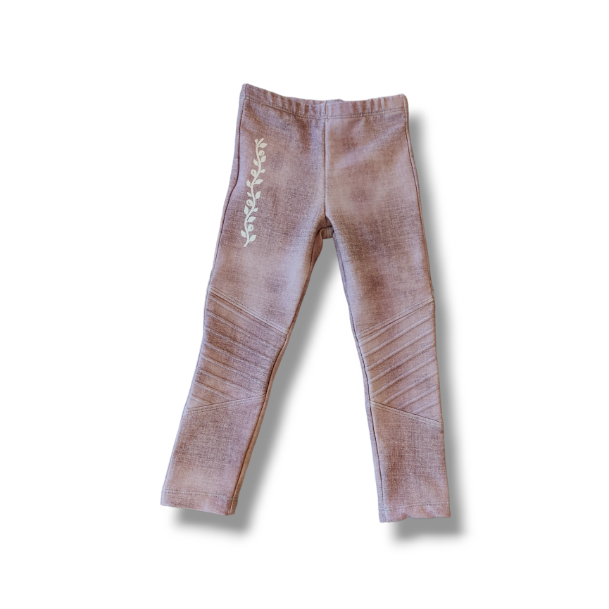 [22001, 22002] Leggings med forsterkede knær  Jeanslook Rosa (92)