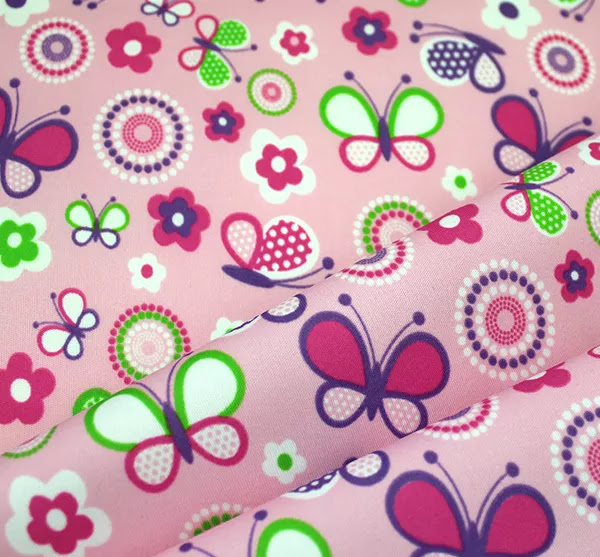 PUL-vanntett stoff Sommerfugl