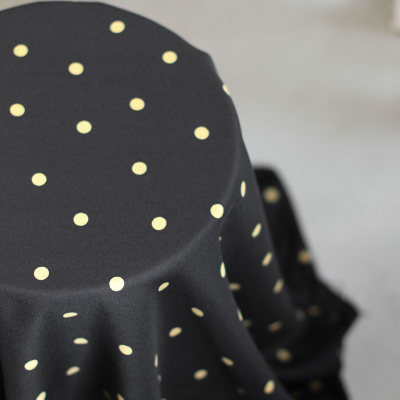 Viskose Crepe Jolly Dots Black