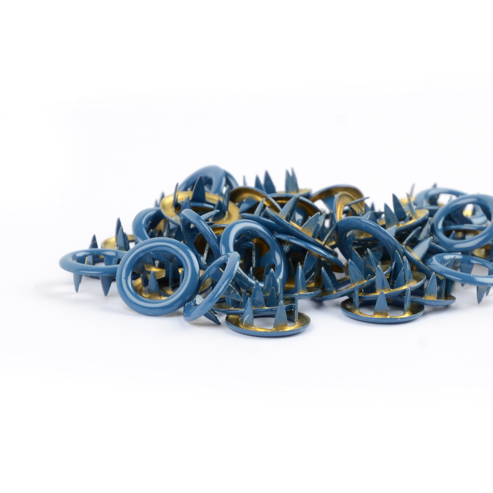 [504332] Trykknapper Ring Dark Blue