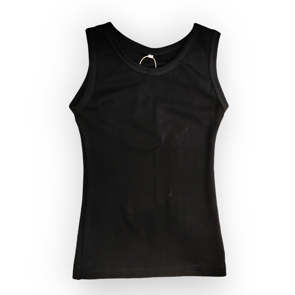[32236] Strandflæsa Merino Singlet - Dame (XS, svart)