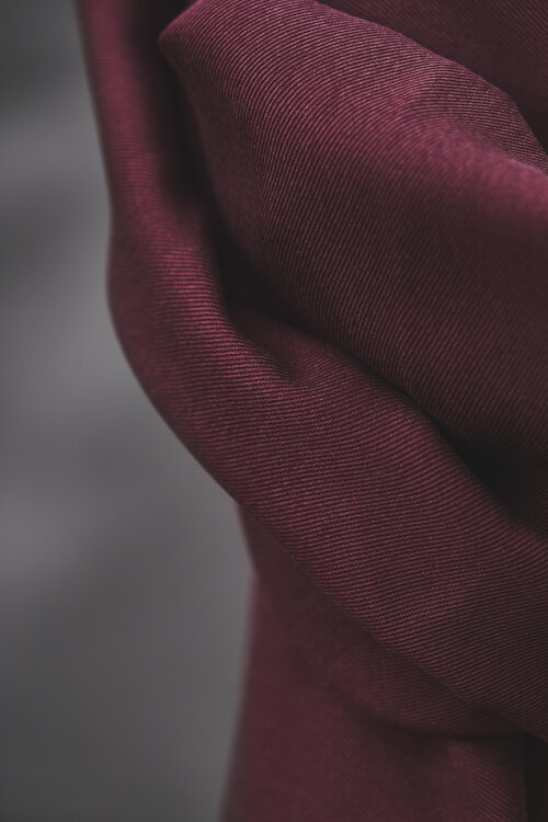 Smooth Drape Twill - Maroon