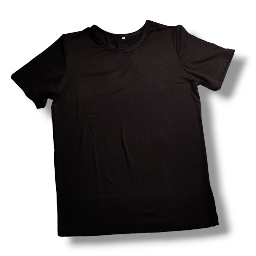 Basic T-skjorte Tencel Lyocell (XS, svart)