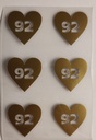 Størrelsemerke Vinyl Hjerte (12 pk)
