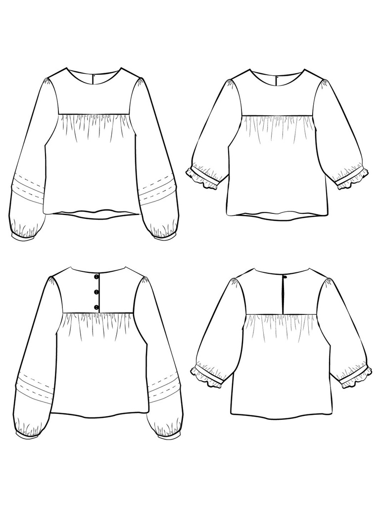 Millie Blouse - Symønster