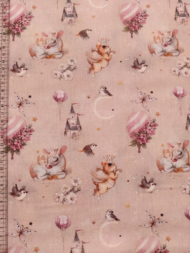 Poplin Fantasi Lys Rosa