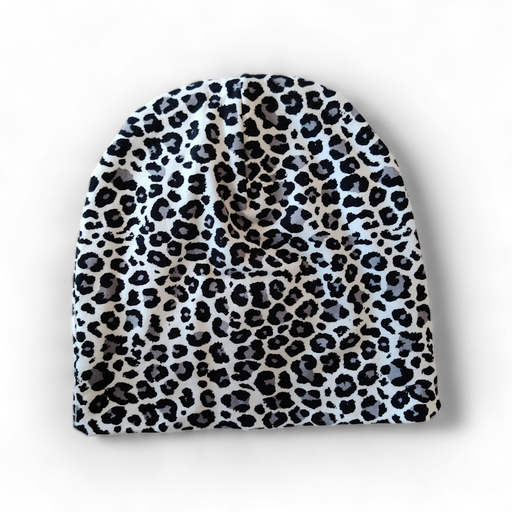 [61105] Lue Leopardmønstret Sort Hvit
