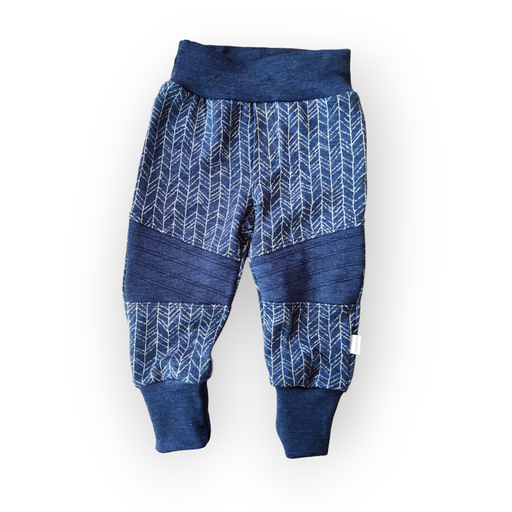 Ullbukse med forsterkning på knærne - Denimblå Pil