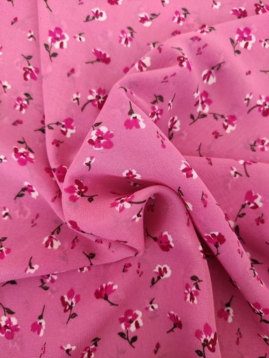 Chiffon Blomstret Pink