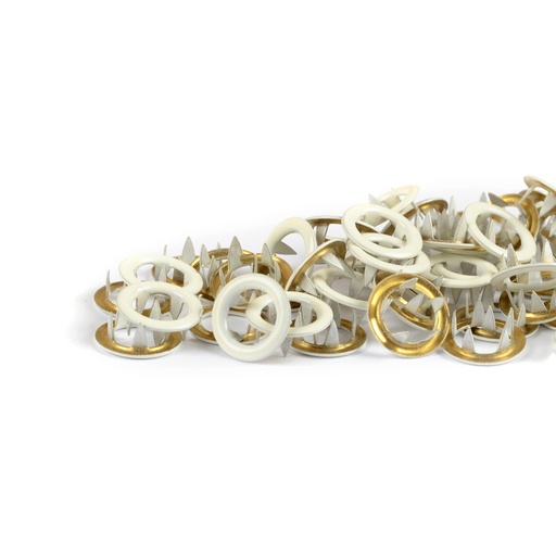 [506718] Trykknapper Ring Offwhite