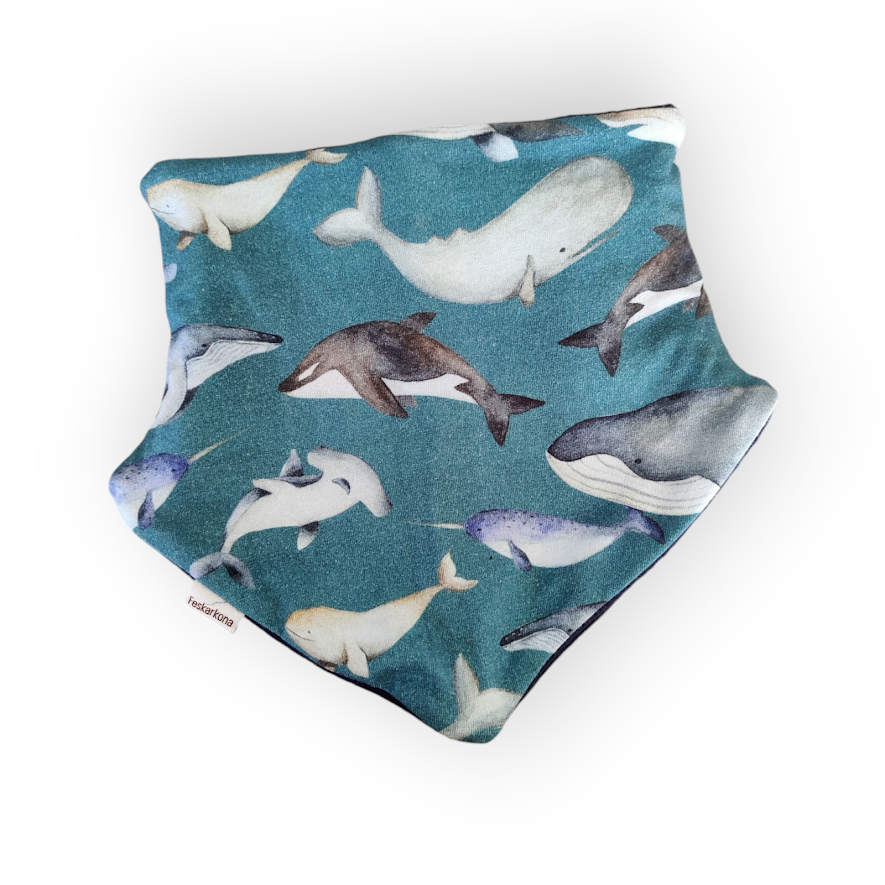 Hals fôret med fleece - Havdyr (B-vare)